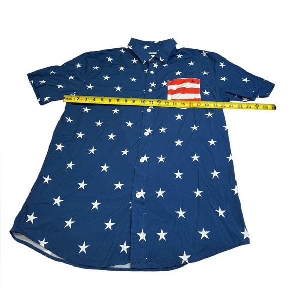 Tipsy Elves USA Flag Men’s Button-Down Shirt Large Patriotic Holiday Shirt - Picture 7 of 8